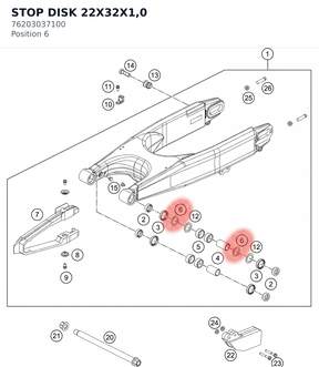 Diagram preview: STOP DISK 22X32X1,0 (76203037100)