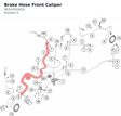 Diagram preview: Brake Hose Front Caliper (96342003010)