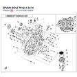 DRAIN BOLT M12x1.5x15 product image