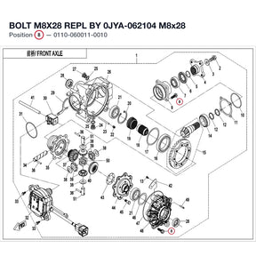 BOLT M8X28 REPL BY 0JYA-062104 product image