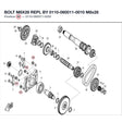 BOLT M8X28 REPL BY 0110-060011-0010 product image