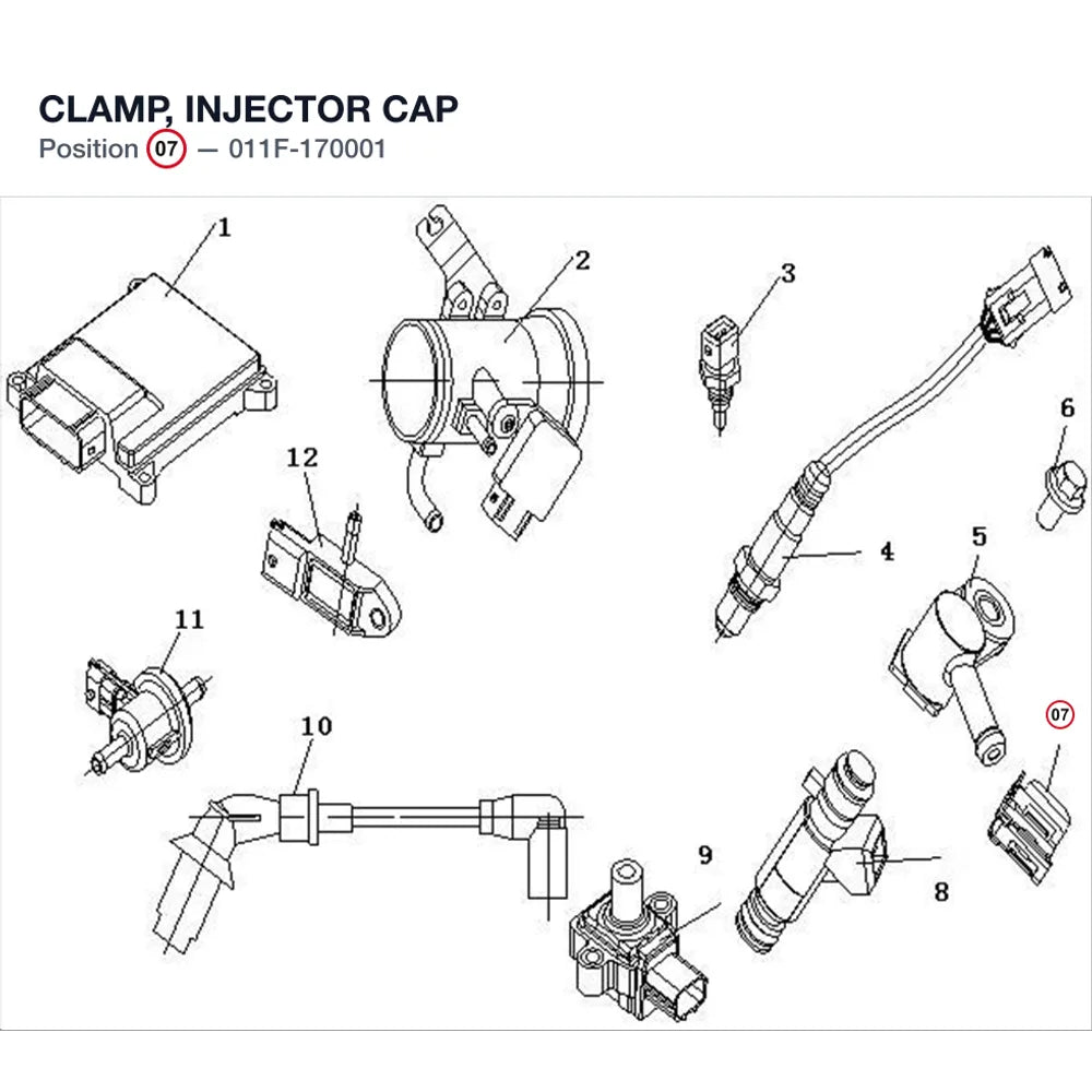 CLAMP, INJECTOR CAP product image