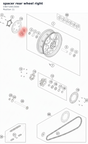 Diagram preview: spacer rear wheel right (C90710013000)