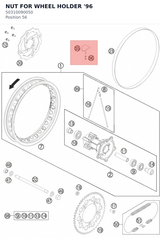 Diagram preview: NUT FOR WHEEL HOLDER     '96 (50310090050)