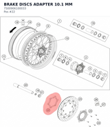 Diagram preview: BRAKE DISCS ADAPTER 10.1 MM (7500906100033)