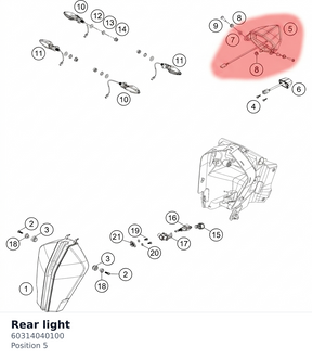 Diagram preview: Rear light (60314040100)