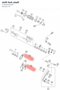 Diagram preview: shift fork shaft (C75034019100)