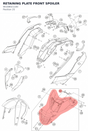 Diagram preview: RETAINING PLATE FRONT SPOILER (90108021100)