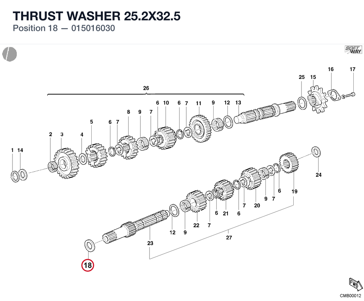 THRUST WASHER 25.2X32.5