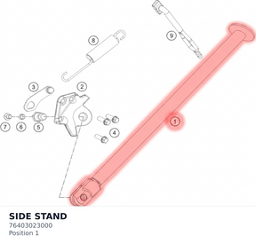 Diagram preview: SIDE STAND (76403023000)