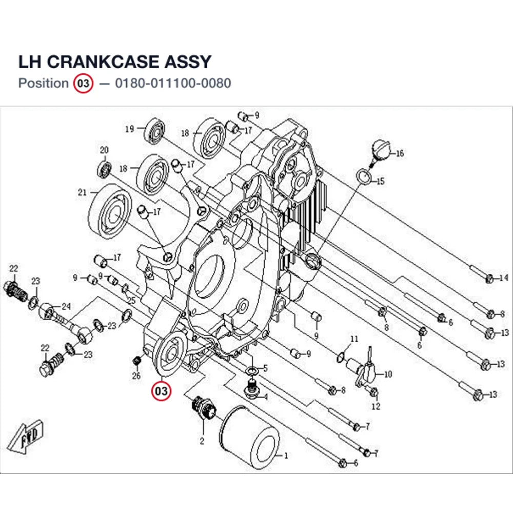 LH CRANKCASE ASSY product image