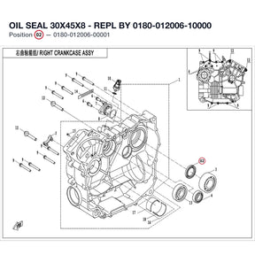 OIL SEAL 30X45X8 - REPL BY 0180-012006-10000 product image