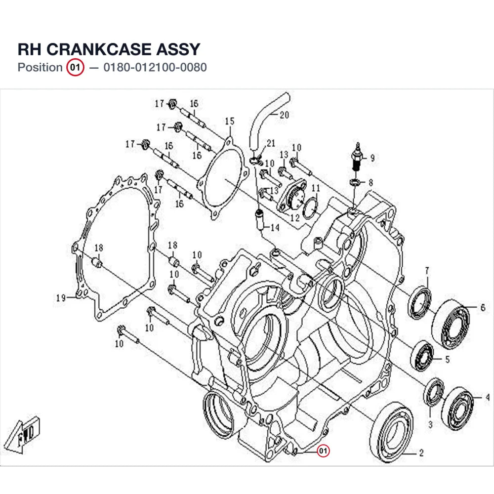 RH CRANKCASE ASSY product image