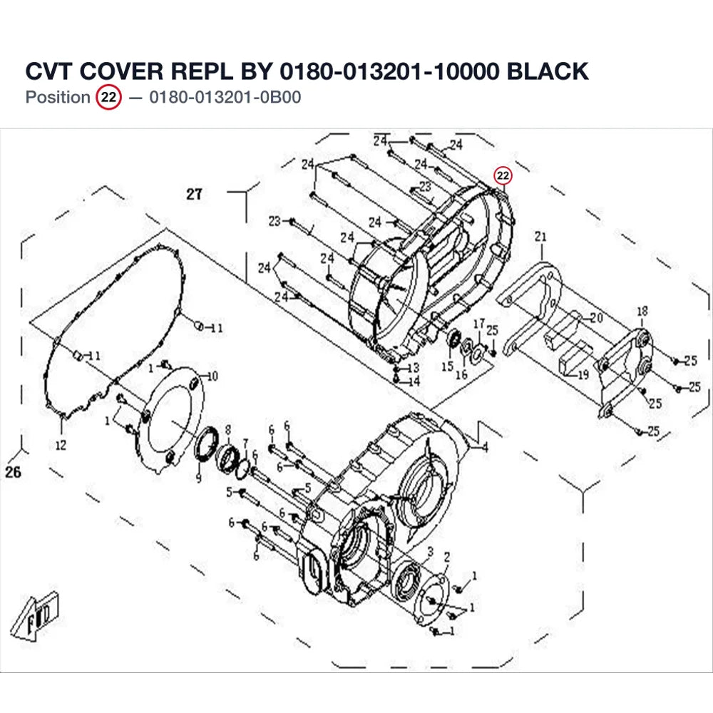 CVT COVER REPL BY 0180-013201-10000 product image