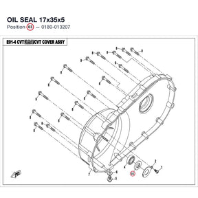 OIL SEAL 17x35x5 product image