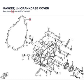 GASKET, LH CRANKCASE COVER product image