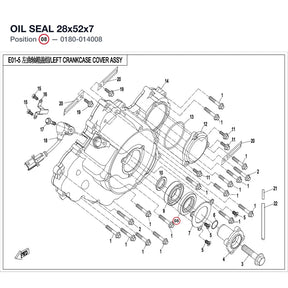 OIL SEAL 28x52x7 product image
