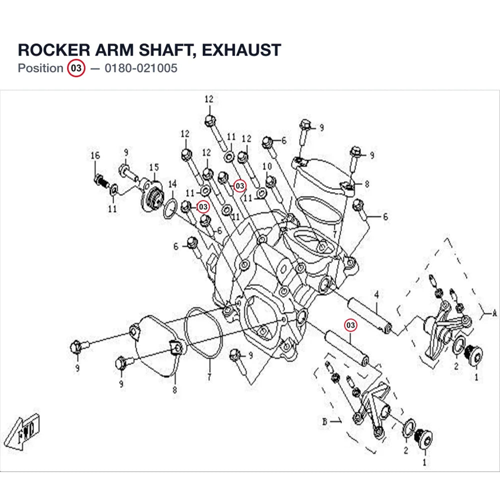 ROCKER ARM SHAFT, EXHAUST product image