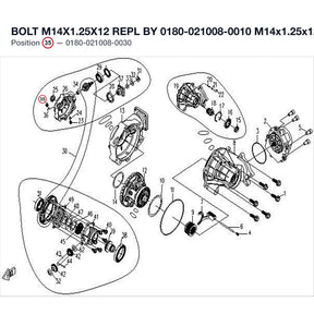 BOLT M14X1.25X12 REPL BY 0180-021008-0010 product image