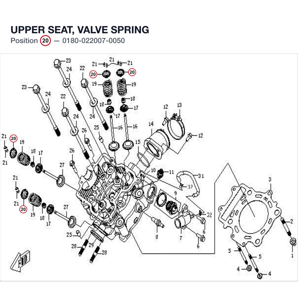 UPPER SEAT, VALVE SPRING product image