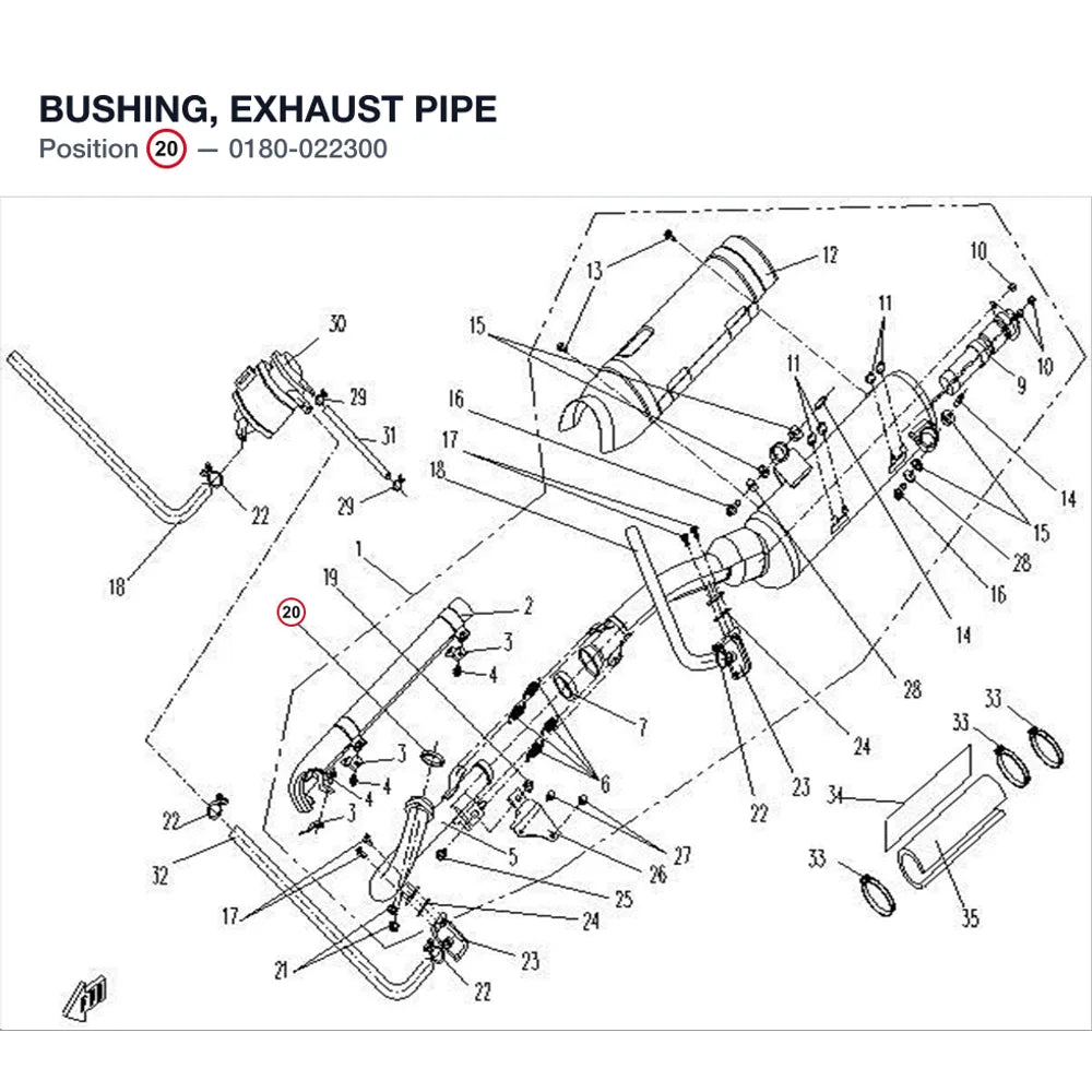 BUSHING, EXHAUST PIPE product image