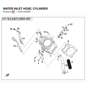WATER INLET HOSE, CYLINDER product image