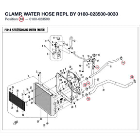 CLAMP, WATER HOSE REPL BY 0180-023500-0030 product image