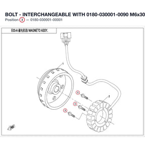 BOLT - INTERCHANGEABLE WITH 0180-030001-0090 product image
