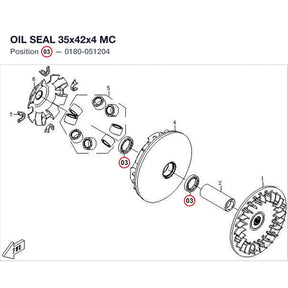 OIL SEAL 35x42x4 product image