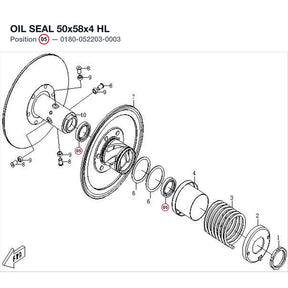 OIL SEAL 50x58x4 product image