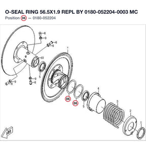 O-SEAL RING 56.5X1.9 REPL BY 0180-052204-0003 product image