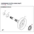 OVERRIDING CLUTCH, MAIN SHAFT product image