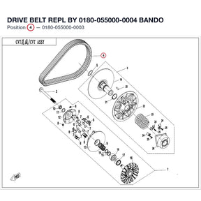 DRIVE BELT REPL BY 0180-055000-0004 product image