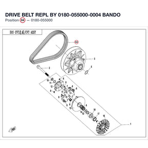 DRIVE BELT REPL BY 0180-055000-0004 product image