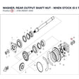 WASHER, REAR OUTPUT SHAFT NUT - WHEN STOCK IS 0 THIS ITEM IS NO LONGER AVAILABLE product image