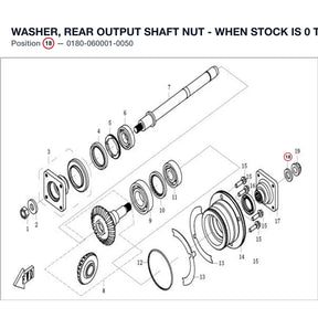 WASHER, REAR OUTPUT SHAFT NUT - WHEN STOCK IS 0 THIS ITEM IS NO LONGER AVAILABLE product image
