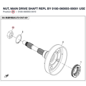 NUT, MAIN DRIVE SHAFT REPL BY 0180-060003-00001 product image