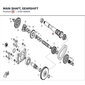 MAIN SHAFT, GEARSHIFT product image