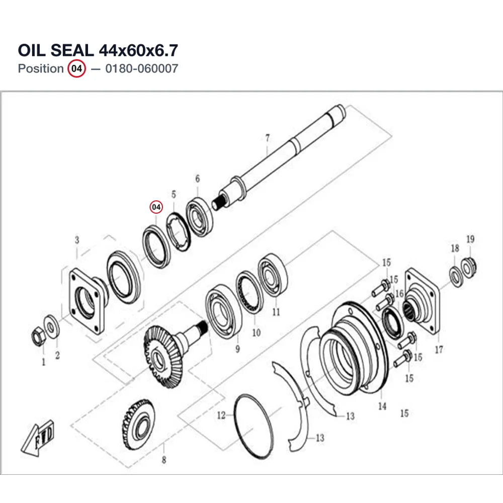 OIL SEAL 44x60x6.7 product image