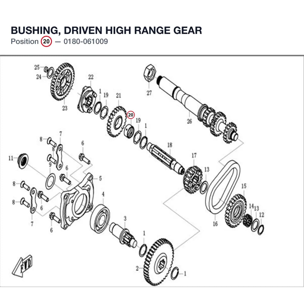 BUSHING, DRIVEN HIGH RANGE GEAR product image