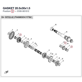 GASKET 20.5x30x1.5 product image