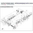 OUTPUT DRIVEN GEAR - INTERCHANGEABLE WITH  0180-062102 product image