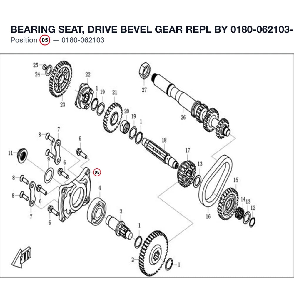 BEARING SEAT, DRIVE BEVEL GEAR REPL BY 0180-062103-10000 product image