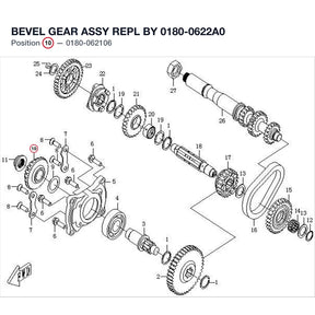 BEVEL GEAR ASSY REPL BY 0180-0622A0 product image