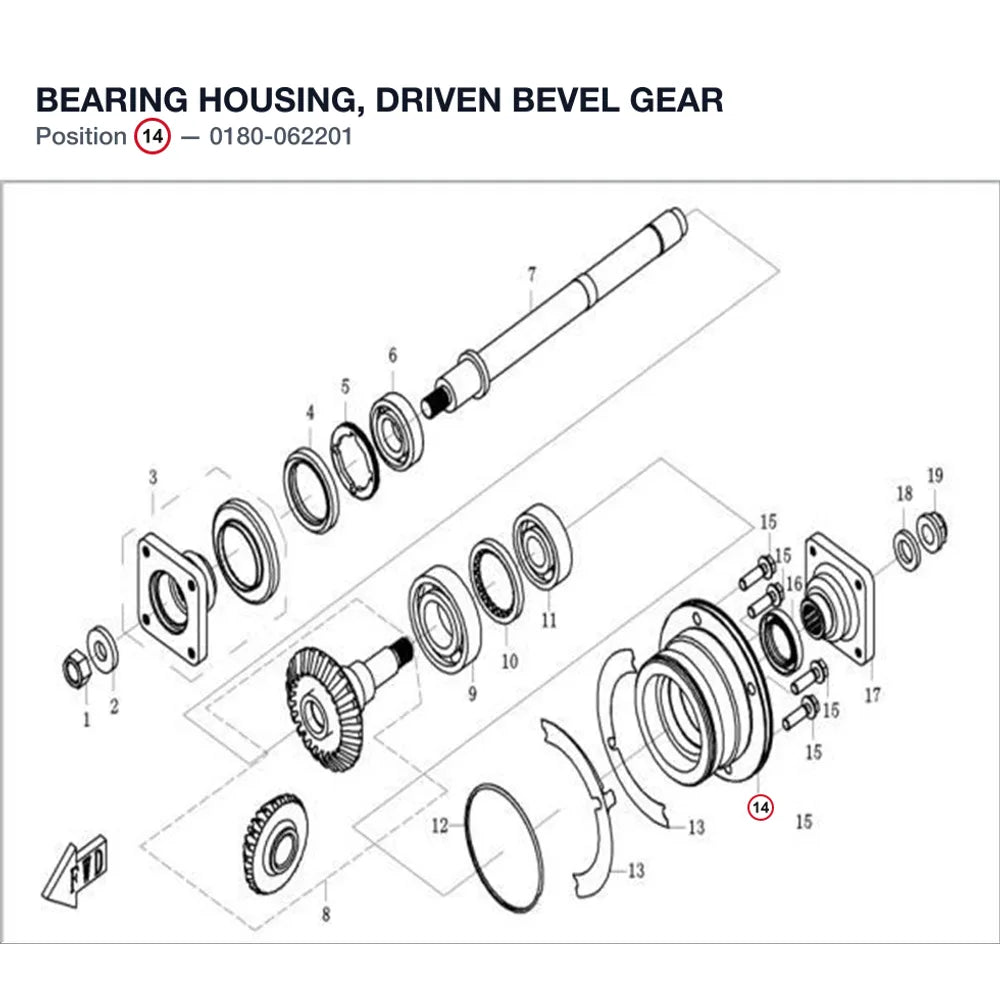 BEARING HOUSING, DRIVEN BEVEL GEAR product image