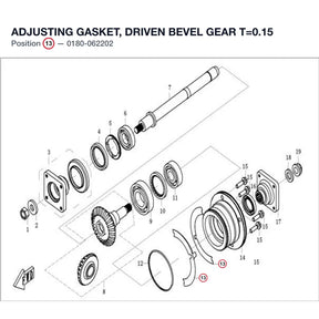 ADJUSTING GASKET, DRIVEN BEVEL GEAR T=0.15 product image