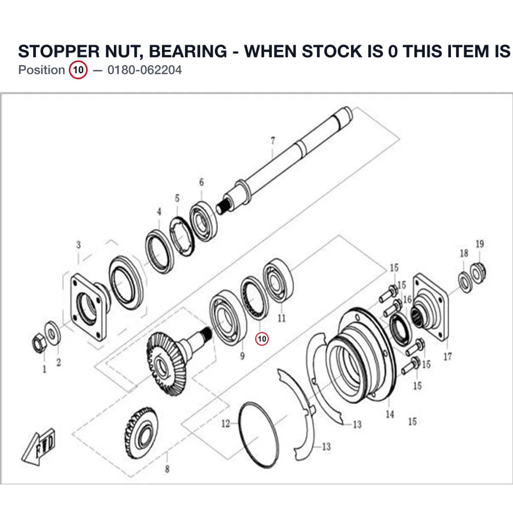 STOPPER NUT, BEARING - WHEN STOCK IS 0 THIS ITEM IS NO LONGER AVAILABLE product image