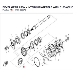 BEVEL GEAR ASSY - INTERCHANGEABLE WITH  0180-062106 product image