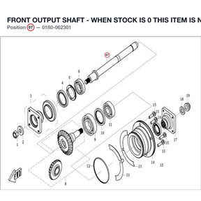 FRONT OUTPUT SHAFT - WHEN STOCK IS 0 THIS ITEM IS NO LONGER AVAILABLE product image