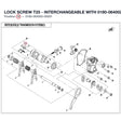 LOCK SCREW T25 - INTERCHANGEABLE WITH  0180-064002-0050 product image